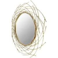 Farota Round Solar Wall Mirror - Champagne Gold