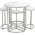 Farota Set of 5 Mirrored Side Tables - Silver