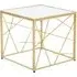 Farota Square Side Table - Gold, Glass