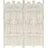 Fauci 4 Panel Room Divider - White, Mango Wood