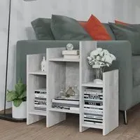 Faxon Side Table with 6 Shelves - Concrete Effect, Engineered Wood