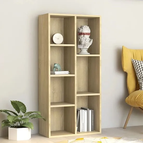 Feivel 7-Shelf Bookcase - Sonoma Oak, Engineered Wood