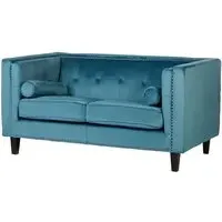 Felisen 2-Seater Sofa - Blue, Velvet