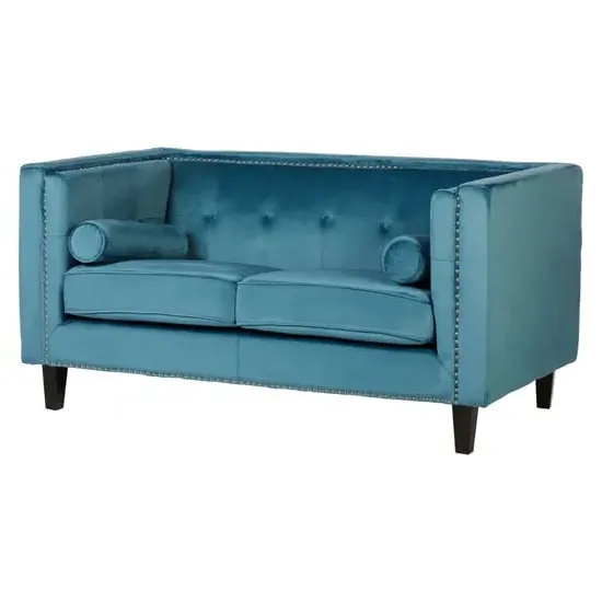 Felisen 2-Seater Sofa - Blue, Velvet