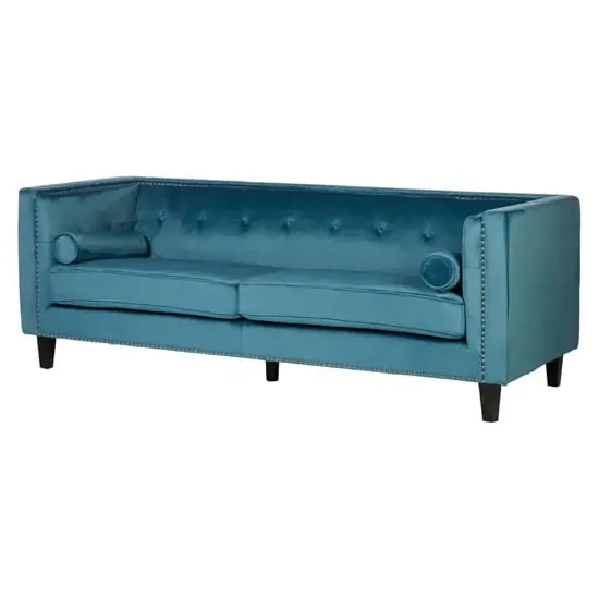 Felisen 3-Seater Sofa - Blue, Velvet