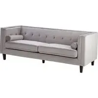 Felisen 3-Seater Sofa - Grey, Velvet