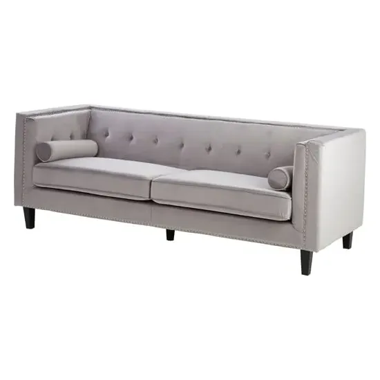 Felisen 3-Seater Sofa - Grey, Velvet image