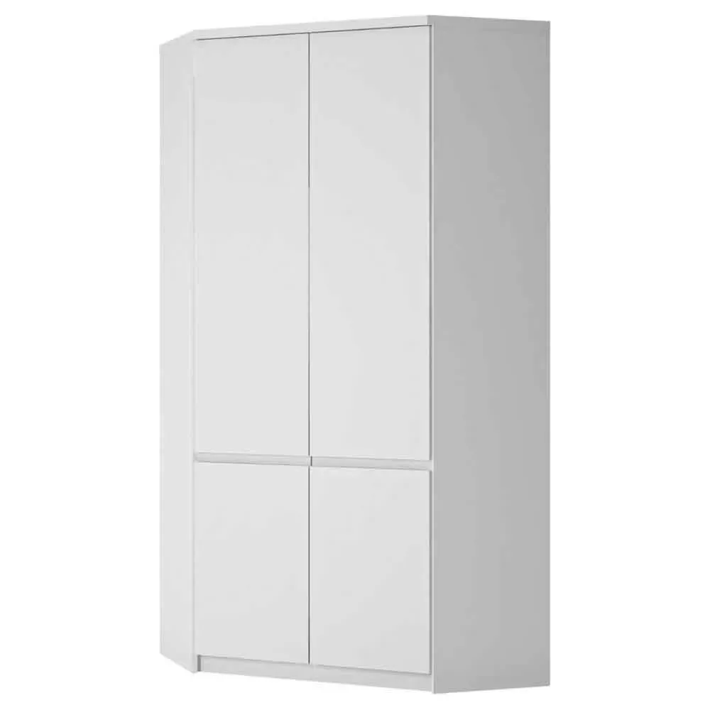 Felton Corner Wardrobe with 2 Doors - Alpine White, Wood product