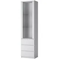 Felton Display Cabinet with 3 Drawers - White