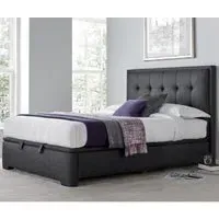 Felton Double Ottoman Bed with Storage - Slate, Fabric