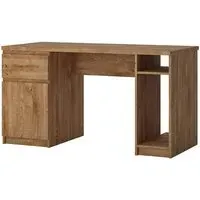 Felton Wooden Laptop Desk with 1 Door 1 Drawer - Oak