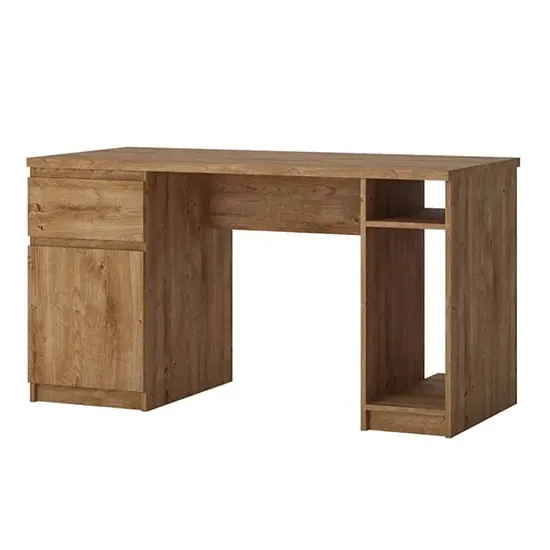 Felton Wooden Laptop Desk with 1 Door 1 Drawer - Oak