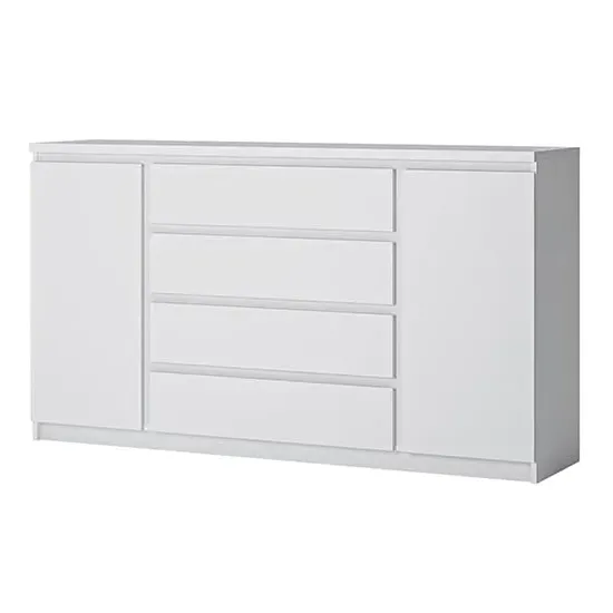 Felton Wooden Sideboard with 4 Drawers - White