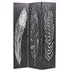 Femi Feathers Room Divider - Black and White, Canvas