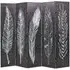 Femi Feathers Room Divider - Black and White, Canvas