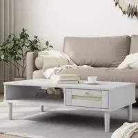 Fenland Coffee Table with Drawer - White, Pine