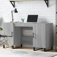 Fenland Laptop Desk with Storage - Grey