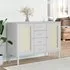 Fenland Wooden Sideboard with 2 Doors 4 Drawers - White, Pine
