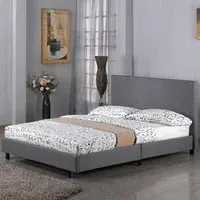 Feray Fabric Double Bed - Grey