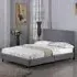 Feray Fabric Double Bed - Grey