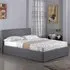 Feray King Size Ottoman Bed with Storage - Grey, Fabric