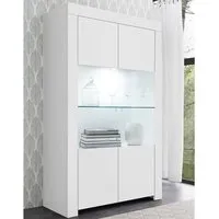 Ferndale Display Cabinet with LED - White, Wood