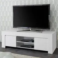 Ferndale TV Stand with 2 Doors - White, Wood