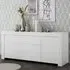 Ferndale Wooden Sideboard with 2 Doors 3 Drawers - Matt White