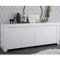 Ferndale Wooden Sideboard with 4 Doors - Matt White