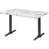 Fernie Rectangular Bistro Table - Carrara Marble, Wood