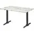 Fernie Rectangular Bistro Table - Carrara Marble, Wood