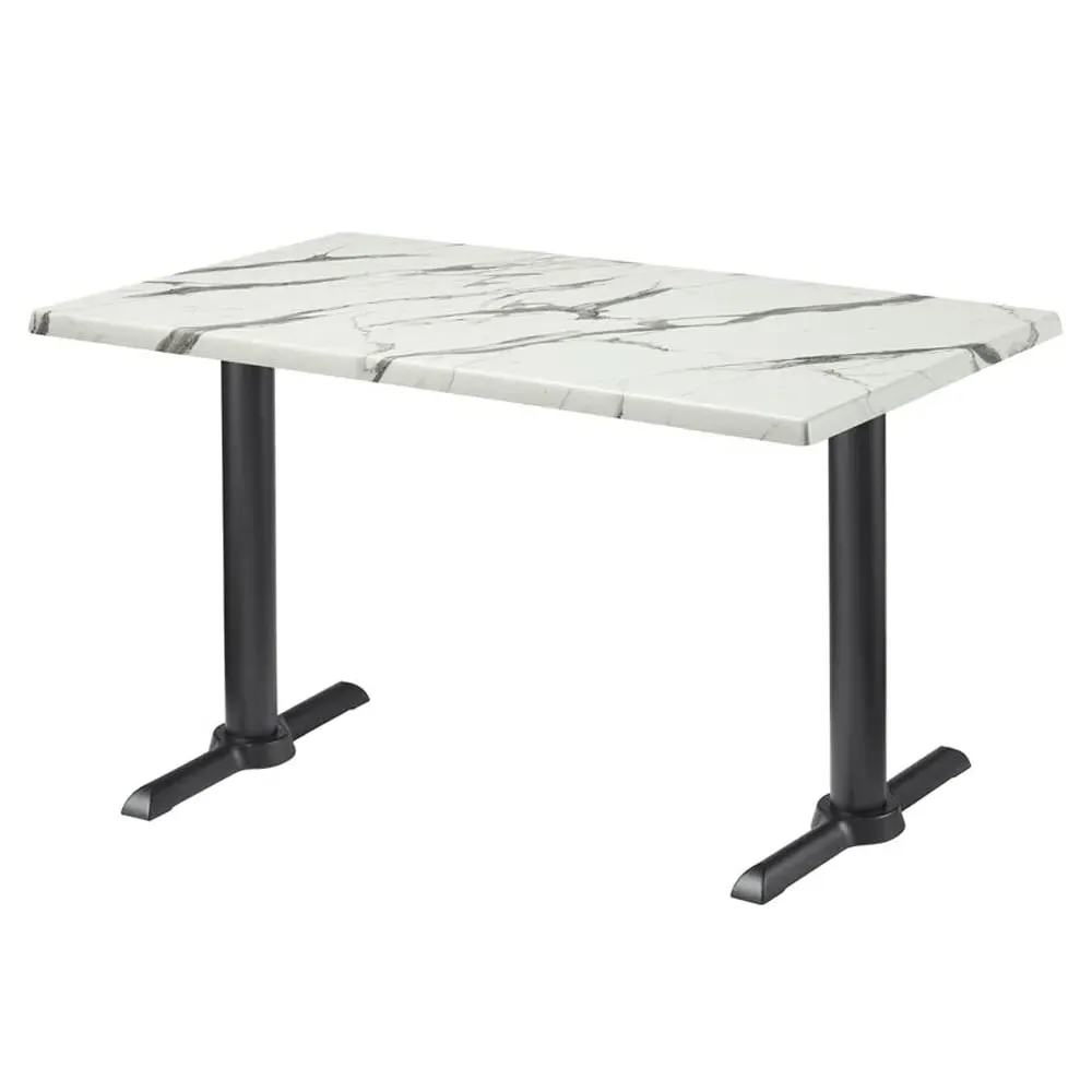 Fernie Rectangular Bistro Table - Carrara Marble, Wood