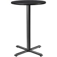 Fernie Round Bar Table - Black, Wood