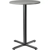 Fernie Round Bar Table - Grey, Wood