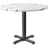 Fernie Round Bistro Table - Carrara Marble Effect, Wood