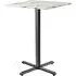 Fernie Square Bar Table - Carrara Marble Effect, Wood