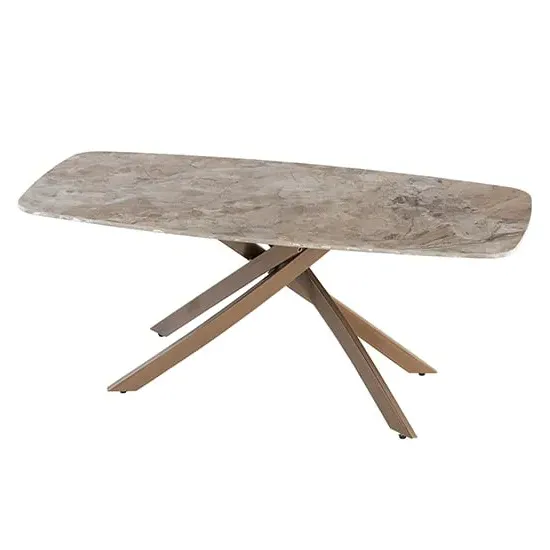 Ferris Coffee Table - Brown, Marble