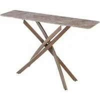 Ferris Console Table - Brown, Marble