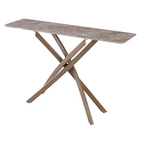 Ferris Console Table - Brown, Marble