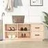 Ferrol Shoe Storage Bench with 2 Drawers - Natural, Pinewood