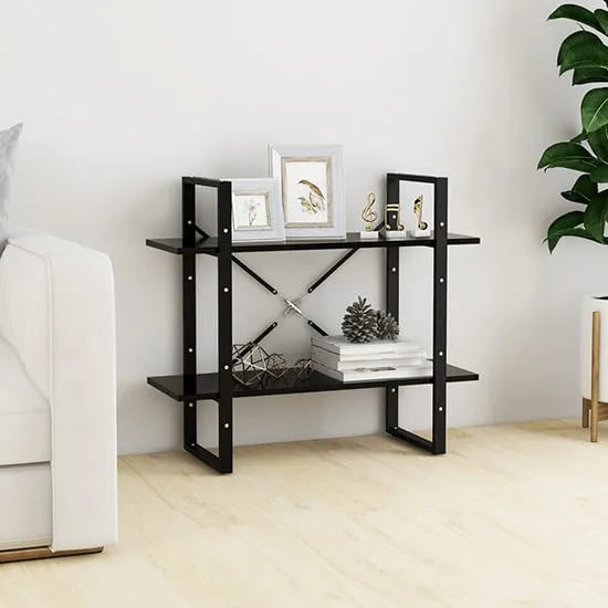 Feryal 2-Tier Bookshelf - Black, Chipboard image