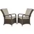 Fetsa Rattan Garden Dining Chairs with Cushion - Brown