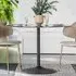 Field Round Dining Table - Black Marble Effect, Glass