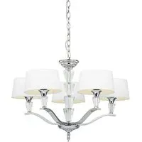 Fiennes 5 Lights Ceiling Pendant Light - Chrome, White