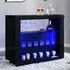 Fiesta Bar Table Unit with LED Lighting - Black, High Gloss