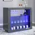 Fiesta Bar Table Unit with LED Lighting - Grey, High Gloss