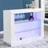 Fiesta Bar Table Unit with LED Lighting - White, High Gloss