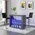 Fiesta Bar Table with 2 Ritz Stools - Grey, High Gloss