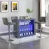 Fiesta Bar Table with 4 Candid Stools - Grey