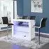 Fiesta Bar Table with 4 Ritz Stools - White, High Gloss